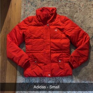 Red Adidas puffer Jacket